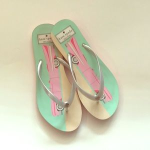 Kate Spade funky flip flops size 7-8.